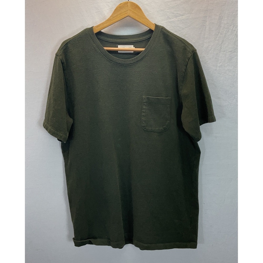 Taylor Stitch Heavy Weight Bag Pocket Tee T-Shirt Mens Size 44 Hunter Green Nice